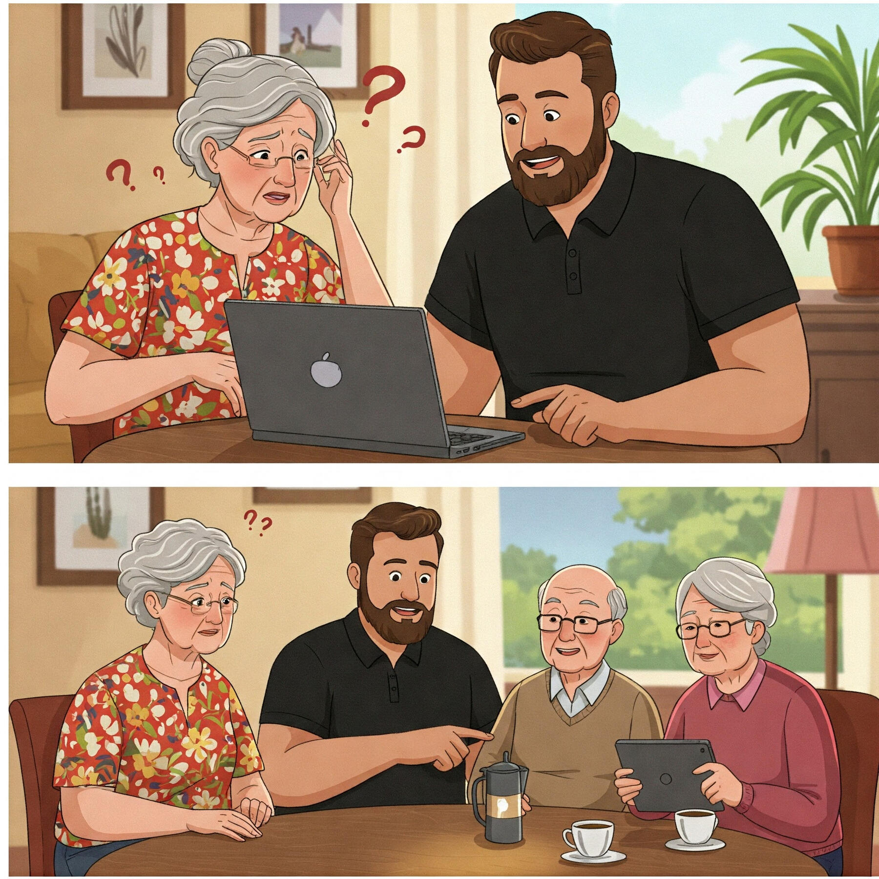 techCapable employee helping seniors with technology